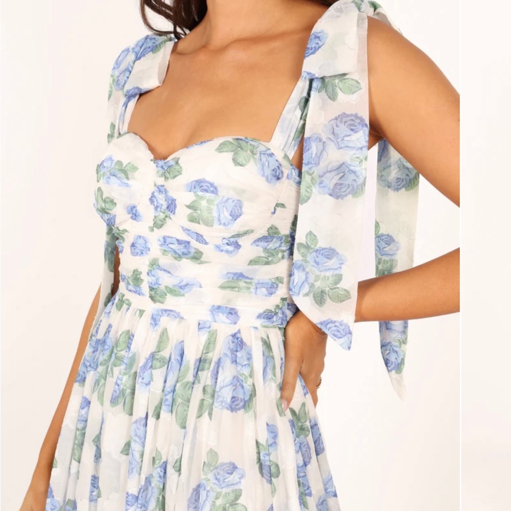 FLORET MIDI DRESS - BLUE, M